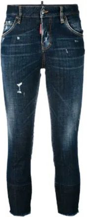 Dsquared2 Slim Fit Dark Blue Distressed Jeans