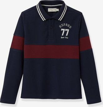Cyrillus Lang&auml;rmeliges Jungen Poloshirt CYRILLUS, Bio-Baumwolle marine