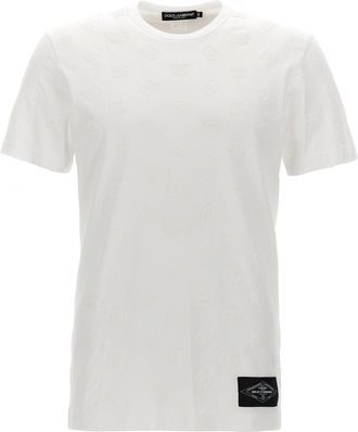 Dolce & Gabbana Mens Optical White Cotton T-shirts And Polos - Size EU 48 (Mens)