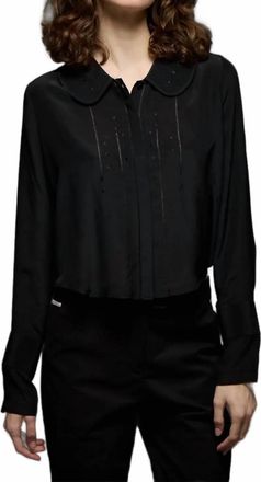 Love Binetti Nadia Long Sleeve Blouse In Black