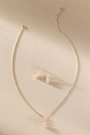 Nadri Maiden Oval Necklace & Earrings Set