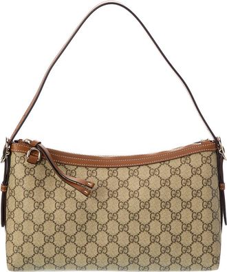 Gucci Gg Supreme Canvas & Leather Shoulder Bag