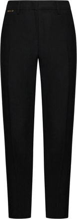 Silvian Heach Cigarettenbroek met minimale details - Dames - Slim Fit Broeken - Zwart - XS - Polyester - Broeken