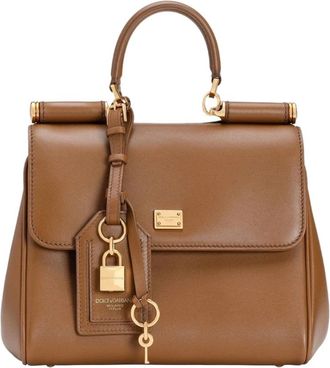 Dolce & Gabbana Stijlvolle Tote Tas met Bb 7781B73218Z093 - Dames - Shoppers - Bruin - ONE Size - Tassen