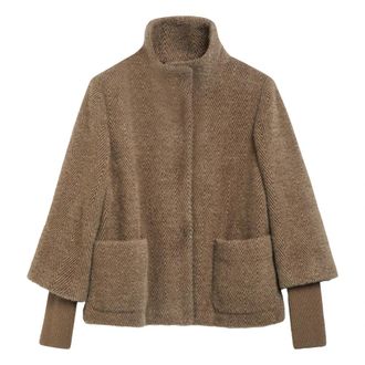 s.Oliver Outdoor Jas - Dames - Zomerjassen - Bruin - L - Wol - Jassen