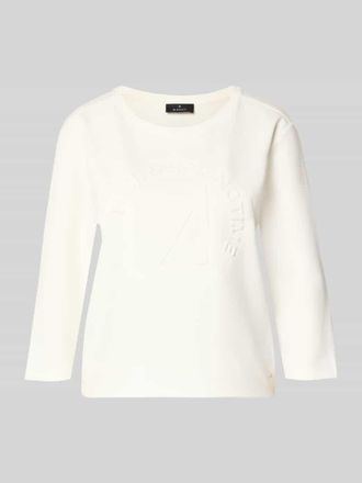 Monari Relaxed Fit Sweatshirt mit Viskose-Anteil Modell Emblem in Weiss, Gr&ouml;&szlig;e 34