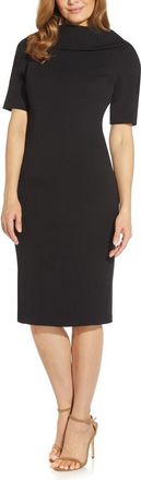 Adrianna Papell V-Back Sheath Dress in Black at Nordstrom, Size 16W