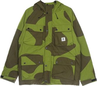 Element Mountain Parka Camo Army Camo - Heren - Winterjassen - Groen - S - Katoen - Jassen