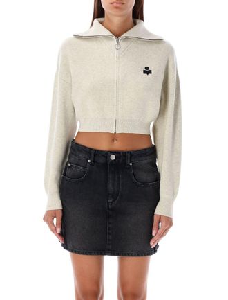Isabel Marant Oxane Zip Cropped Cardigan