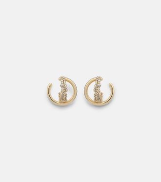 Ananya Scatter Double 18kt gold earrings with diamonds