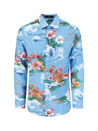 Gucci Camicia Stampata In Viscosa