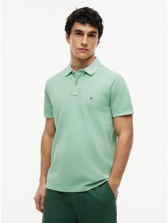 Tommy Hilfiger Mens Garment-Dyed Regular Fit Polo - Green - XXL