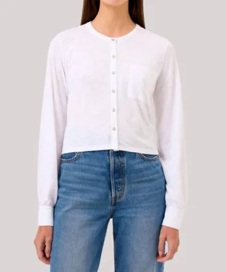 Goldie London Julia Crop Shirt In White
