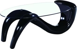 Habitat et Jardin Habitat Et Jardin - Mesa De Centro Oval maya En Fibra De Vidrio - Negro
