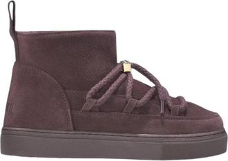 INUIKII Bourgondische Winter Stijlvolle Lage Laarzen - Dames - Winterlaarzen - Rood - 37 EU - Leer - Schoenen