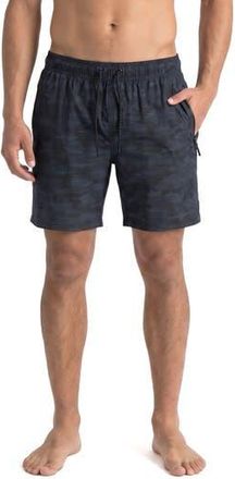 Spyder Ocean Motion Volley Swim Trunks in Black Combo at Nordstrom Rack, Size Xx-Large