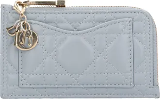 Dior Blue Leather Coin Purse/Coin Case (Pre-Owned)