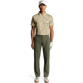 Lyle & Scott Golf Digital Floral Polo Shirt in Sunrise Yellow at Nordstrom, Size Xx-Large