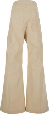 Rick Owens Mens Pants Belas-Sand Beige Cotton Trousers