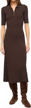 Staud Roland Midi Dress In Earth