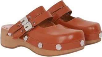 Philosophy di Lorenzo Serafini Pescura Mary Jane Clog - female - Philosophy di Lorenzo Serafini - Clogs - Brown - 3 UK - Shoes
