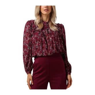 Janice Miles Blouse - Dames - Blouses & Shirts - Paars - Maat: S Viscose