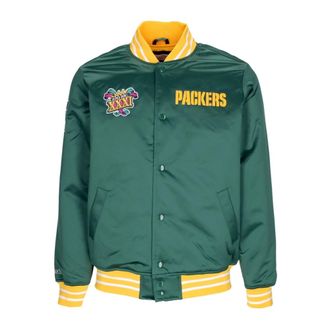 Mitchell & Ness Green Bay Packers NFL Bomber Jack - Heren - Bomber jackets - Groen - XL - Polyester - Jassen