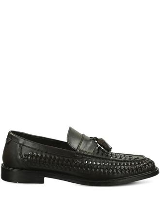 GANT woven leather loafers - men - Calf Leather/Rubber/Leather - 45 - Brown