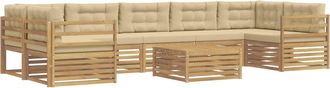 vidaXL Conjunto De Sof&aacute;s De Exterior 8 Uds. Y Beige Vidaxl