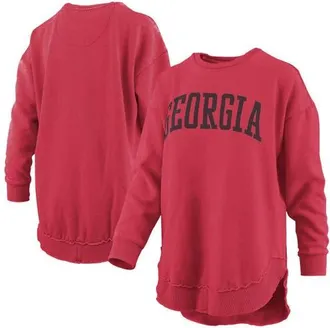 Pressbox Womens Pressbox Red Georgia Bulldogs Melange Poncho Vintage Fleece Long Sleeve Pullover Sweatshirt at Nordstrom, Size Xx-Large