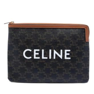 Celine Pre-owned Clutches, female, Brown, Size: ONE SIZE Pre-owned Coated Canvas Clutch