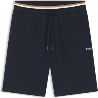 BOSS Logo-print shorts in cotton terry