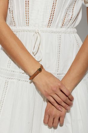 Tory Burch Leather Bracelet, Womens, Brown