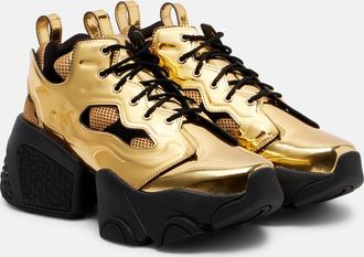 Comme Des Gar&ccedil;ons x Reebok metallic-effect platform sneakers