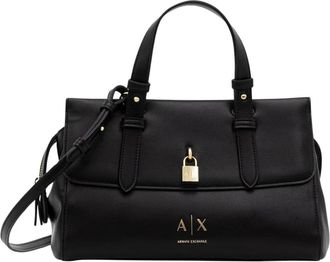 A|X Armani Exchange Taylor M Crossbody Tas - Dames - Handtassen - Zwart - ONE Size - Leer - Tassen