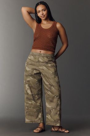 Pilcro Izzie Relaxed Printed Pull-On Barrel Pants