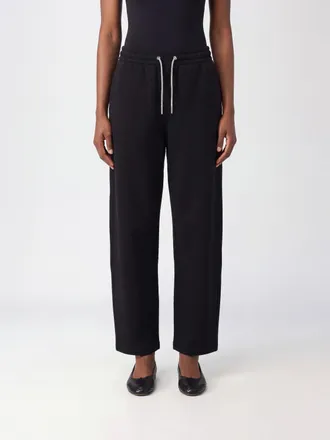 Alexander Wang Pantaloni jogging in cotone a gamba dritta con coulisse