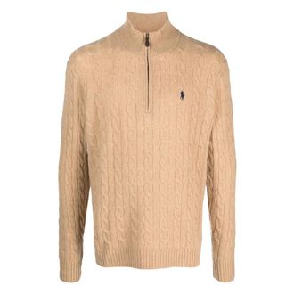 Polo Ralph Lauren Truien & Vesten, Heren, Bruin, 2Xl, Leer, Pullover met lange mouwen