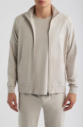 BOSS Mix Match Zip Jacket in Open Grey at Nordstrom, Size Xx-Large
