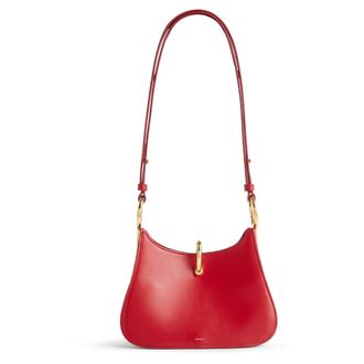 Paco Rabanne Rood/Goud Kleine Ring Leren Tas - Dames - Schoudertassen - Rood - ONE Size - Tassen