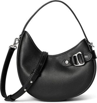 Lauren Ralph Lauren Leather Small Tasha Crossbody Bag Cross Body Womens Handbags Black