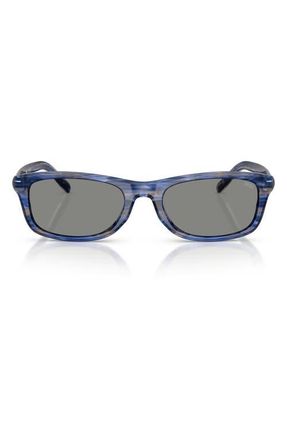 Diesel 54mm Rectangular Sunglasses in Striated Blue /Grey at Nordstrom