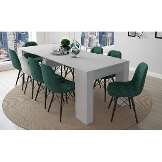 Dmora Consolle Allungabile - 10 Posti Allungabile, Bianco, -, 237x90x76.6h cm Tacna