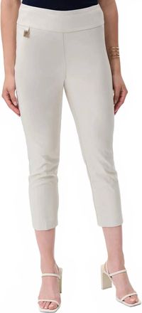 Joseph Ribkoff Cropped Woven Pants In Moonstone