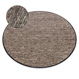 RugsX Rugsx - Alfombra Nepal 2100 C&iacute;rculo Stone, Gris - Lana, De Doble Cara Grey Circulo 120 Cm