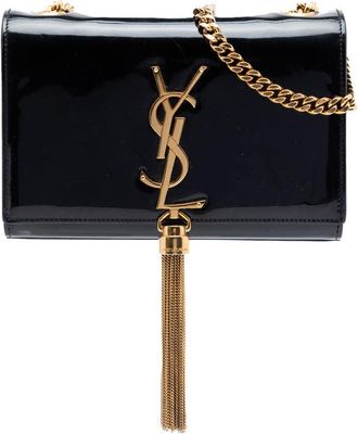 Saint Laurent Pre-owned Saint Laurent Small Patent Classic Monogram Kate Tassel Crossbody Ladies BIJ754HAAPGF6AAM