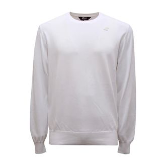K-Way K-Way, Round-neck Knitwear, male, White, Size: S Sebastien Cotton PS Sweater