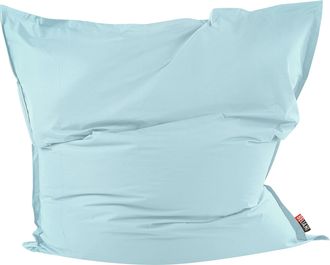 Beliani Puf Coj&iacute;n Extra Grande Azul Claro Moderno Con Cremallera Nylon Fuzzy