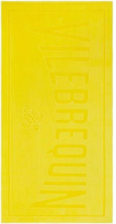 Vilebrequin Home, unisex, Geel, ONE Size, Katoen, Solid Katoenen Strandlaken