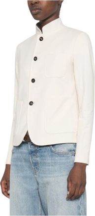 Circolo 1901 Mandarijnkraag Jas - Dames - Blazers - Wit - M - Jassen